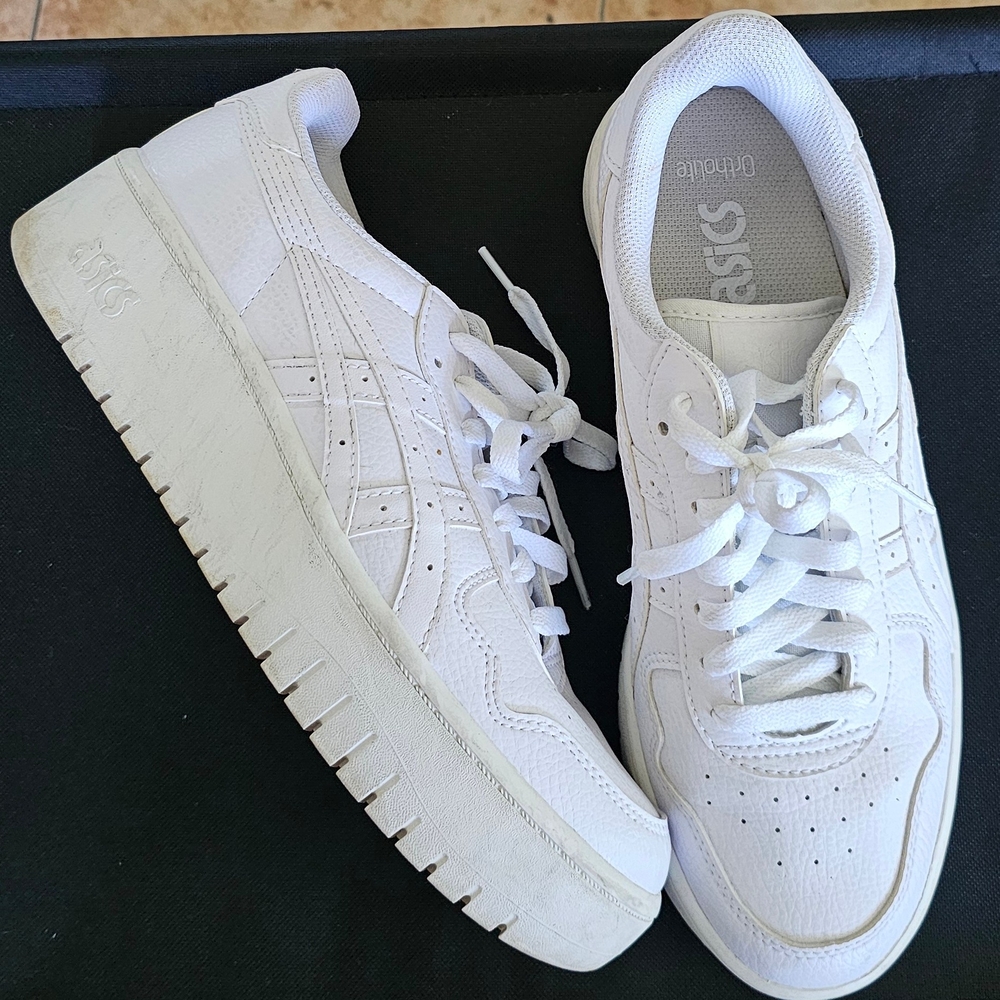 ASICS Women's All-White Platform Sneakers